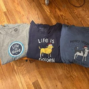 Lot of 3 Life is Good Shirts, size 3X